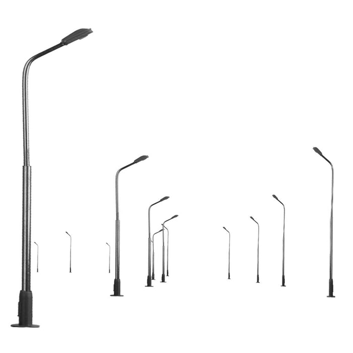 Crofta 10pcs Model Street Lamp Lights Single Head for Model Train Layout Scenery