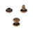 Crofta 100 sets Round Double Cap Copper Rivets Studs For Clothing Antique Brass