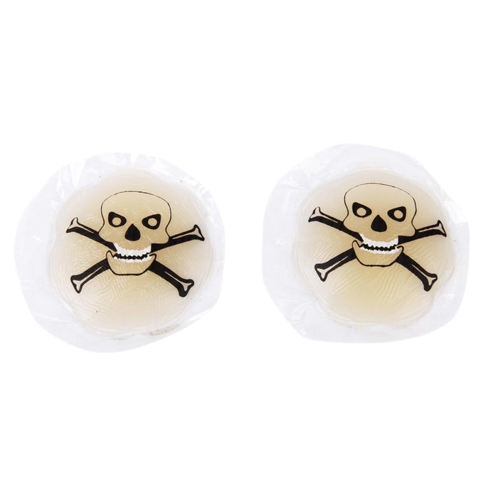 Women's Sexy Silicone Gel Skull Pattern Nipple Covers Breast Stickers Nude