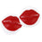 Women's Sexy Silicone Gel Red Lips Shaped Nipple Covers Breast Stickers