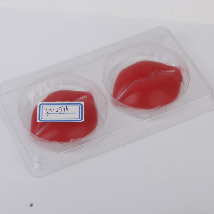 Women's Sexy Silicone Gel Red Lips Shaped Nipple Covers Breast Stickers