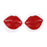 Women's Sexy Silicone Gel Red Lips Shaped Nipple Covers Breast Stickers