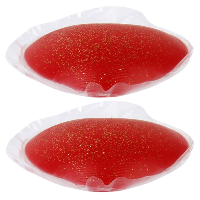 Women's Sexy Silicone Gel Heart Shaped Nipple Covers Breast Stickers Red