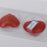 Women's Sexy Silicone Gel Heart Shaped Nipple Covers Breast Stickers Red