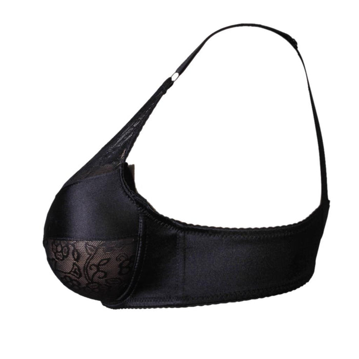 Crofta Women Girls Ladies Special Pocket Cotton Blend Bra Lingerie Undergarments Black 34/75