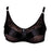 Crofta Women Girls Ladies Special Pocket Cotton Blend Bra Lingerie Undergarments Black 40/90