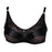 Crofta Women Girls Ladies Special Pocket Cotton Blend Bra Lingerie Undergarments Black 40/90