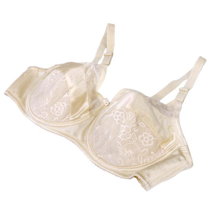 Crofta Women Girls Ladies Special Pocket Cotton Blend Bra Lingerie Undergarments Nude 38/85