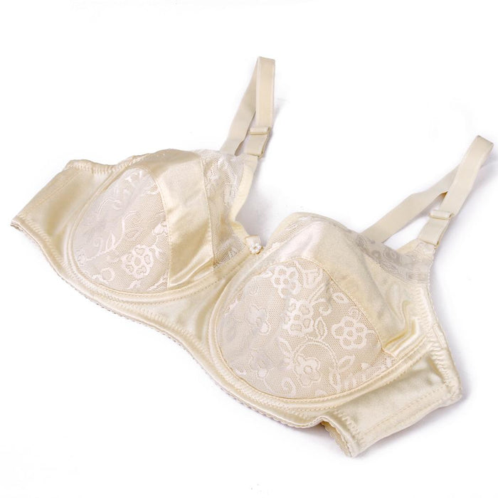 Crofta Women Girls Ladies Special Pocket Cotton Blend Bra Lingerie Undergarments Nude 38/85