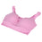 Women Deep-V Seamless Wireless Full Coverage Push Up Sports Bra Pink Size XL