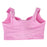 Women Deep-V Seamless Wireless Full Coverage Push Up Sports Bra Pink Size XL