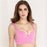 Women Deep-V Seamless Wireless Full Coverage Push Up Sports Bra Pink Size XL