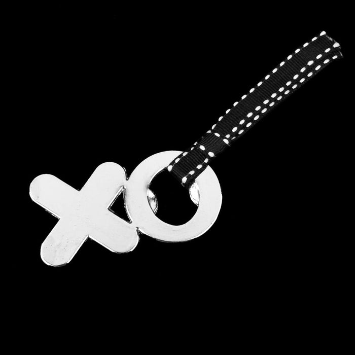 XO Letters Wine Beer Bottle Cap Opener Wedding Favor Gift Silver