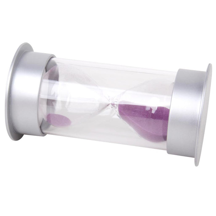 Ten Minutes Hourglass Sandglass Sand Timer Home Decor Silver Lid Purple Sand