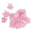 Wired Mesh Stocking Glitter Flowers 2.5x2.5cm 50pcs Pink