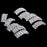 Crofta 100 Pieces Vaulted Rhinestone Ribbon Buckles Sliders for Wedding Decoration