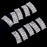 Crofta 100 Pieces Vaulted Rhinestone Ribbon Buckles Sliders for Wedding Decoration