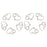 10 Pcs Crystal Diamante Rhinestone Buckle Invitation Ribbon Slider D