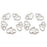 10 Pcs Crystal Diamante Rhinestone Buckle Invitation Ribbon Slider D