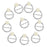 10 Pcs Crystal Diamante Rhinestone Buckle Invitation Ribbon Slider F