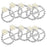 10 Pcs Crystal Diamante Rhinestone Buckle Invitation Ribbon Slider F