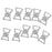 10 Pcs Crystal Diamante Rhinestone Buckle Invitation Ribbon Slider G