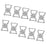 10 Pcs Crystal Diamante Rhinestone Buckle Invitation Ribbon Slider G