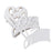 Crofta 100pcs Love Heart Wine Glass Place Cards Wedding Name Party Favour Table Decor