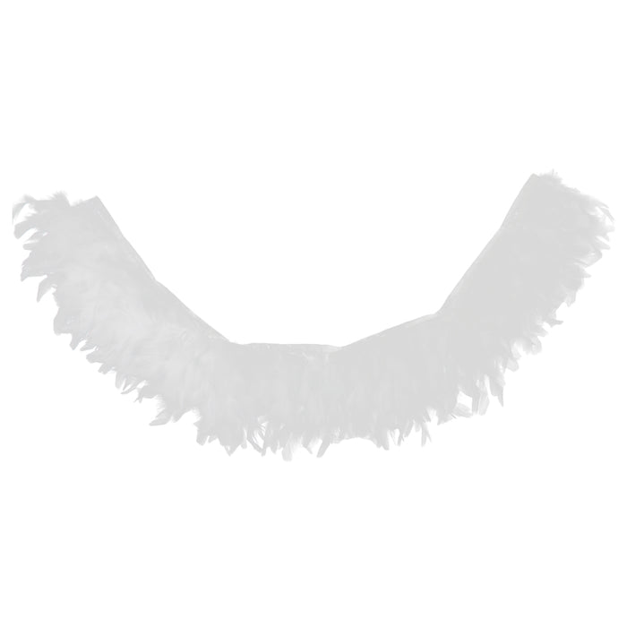 Turkey Feather Fringe Trim 2 Yards White