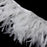 Turkey Feather Fringe Trim 2 Yards White