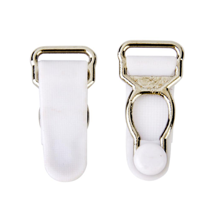 10 Pieces Men's Garter Belt Clips Hooks Grips White