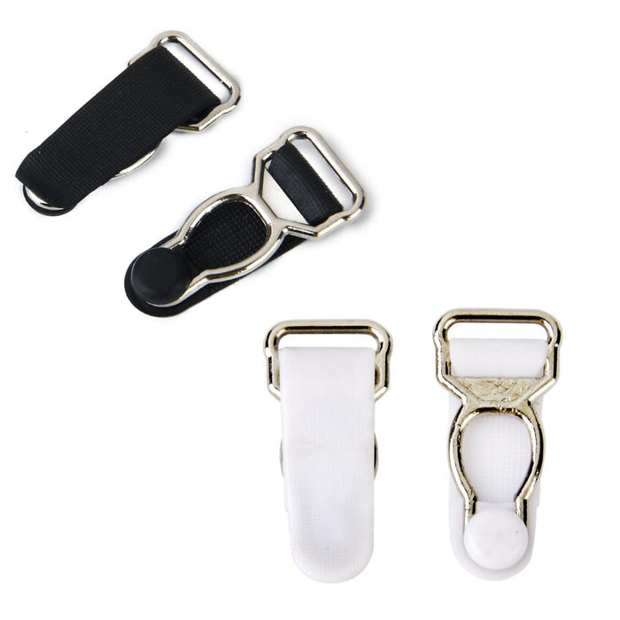 10 Pieces Men's Garter Belt Clips Hooks Grips White