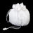 Phenovo Satin Pearl Beaded Wedding Bridal Bridesmaid Dolly Bag Handbag White