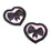 Women's Reuseable Heart Bowknot Nipple Covers Breast Stickers Pink and Black