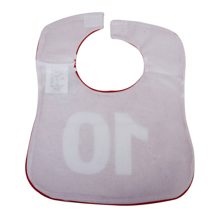 Toddler Baby Bib Feeding Bib Red Jersey Pattern