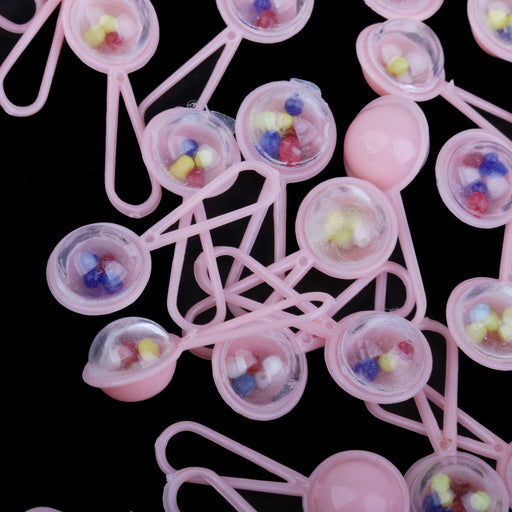 Crofta 150pcs Mini Rattles Safety Pins Pacifier Charms Baby Shower Favors Decor