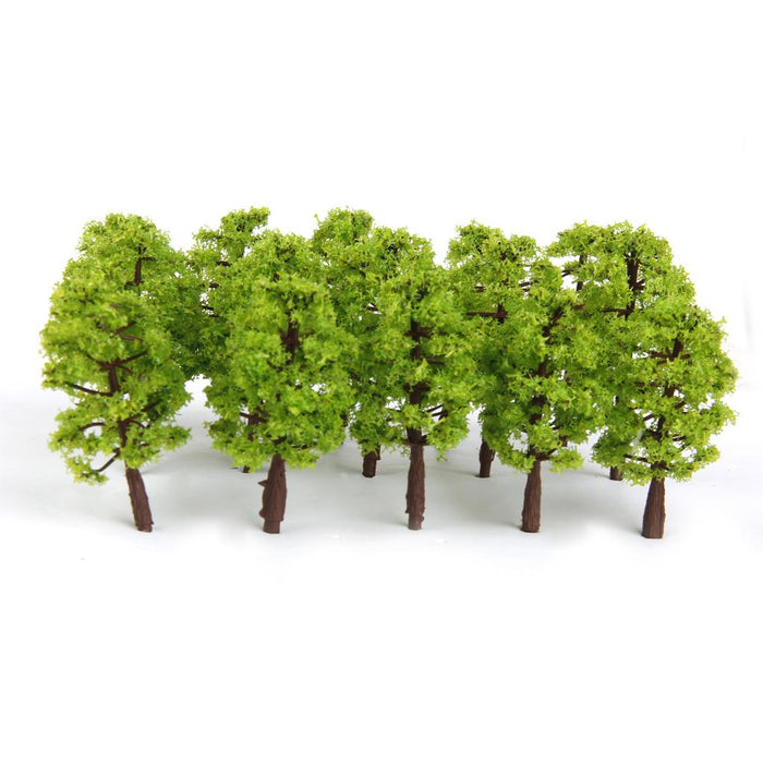 20pcs Model Tress Train Railroad Scenery 1:150 Light Green