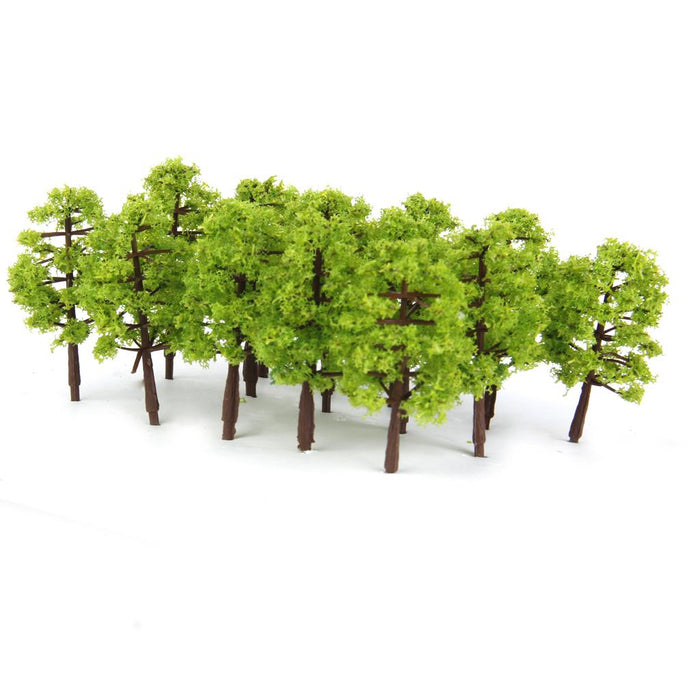 20pcs Model Tress Train Railroad Scenery 1:150 Light Green