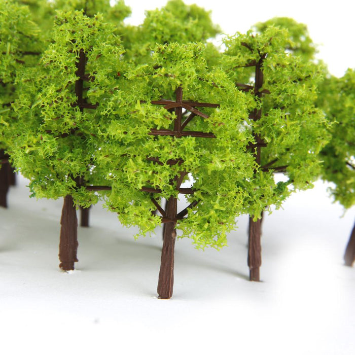 20pcs Model Tress Train Railroad Scenery 1:150 Light Green