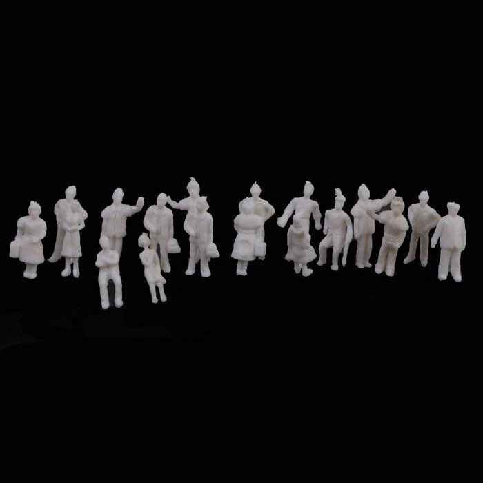 White Model Train People Figures 1:150 Scale 100pcs