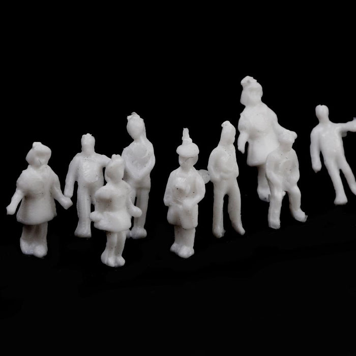 White Model Train People Figures 1:200 Scale 100pcs