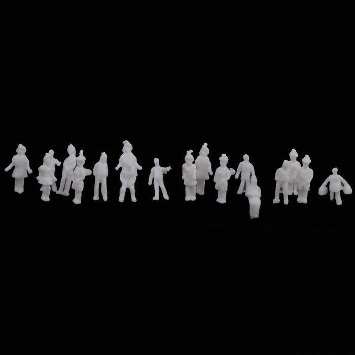 White Model Train People Figures 1:200 Scale 100pcs