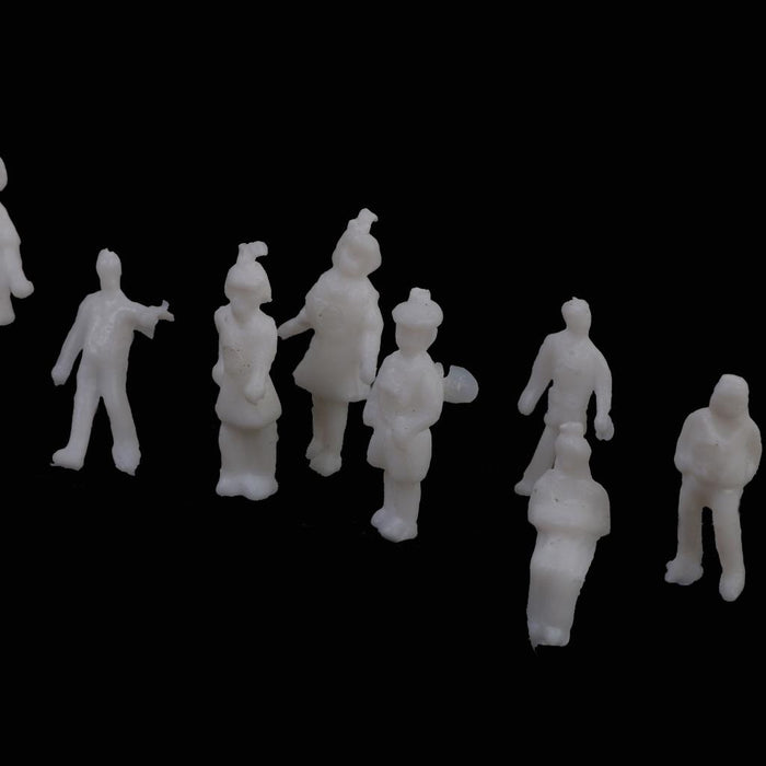 White Model Train People Figures 1:200 Scale 100pcs