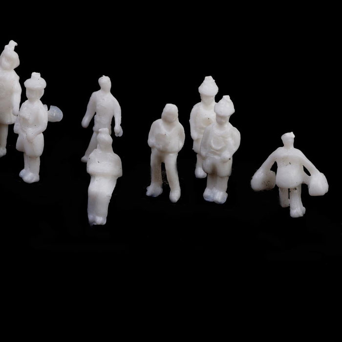 White Model Train People Figures 1:200 Scale 100pcs