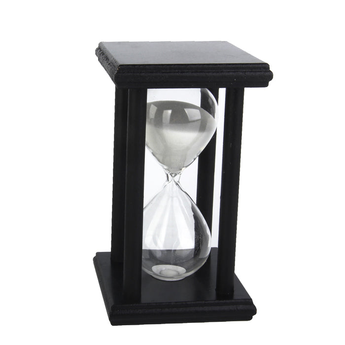 30 Min Wooden Sand Clock Sandglass Hourglass Timer for Gift/Decoration White