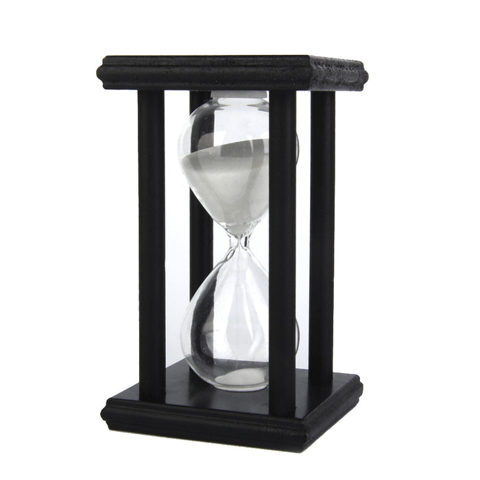 30 Min Wooden Sand Clock Sandglass Hourglass Timer for Gift/Decoration White