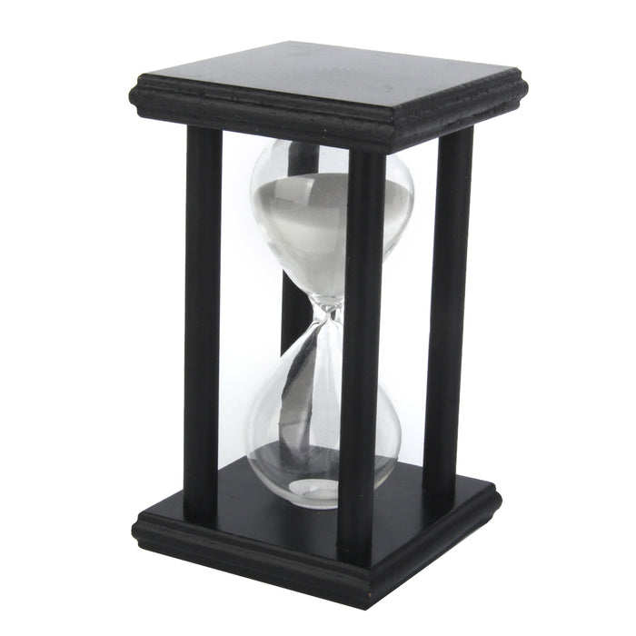 30 Min Wooden Sand Clock Sandglass Hourglass Timer for Gift/Decoration White