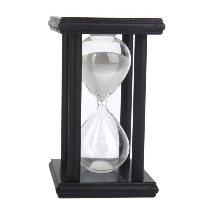 30 Min Wooden Sand Clock Sandglass Hourglass Timer for Gift/Decoration White