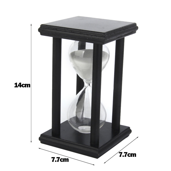 30 Min Wooden Sand Clock Sandglass Hourglass Timer for Gift/Decoration White