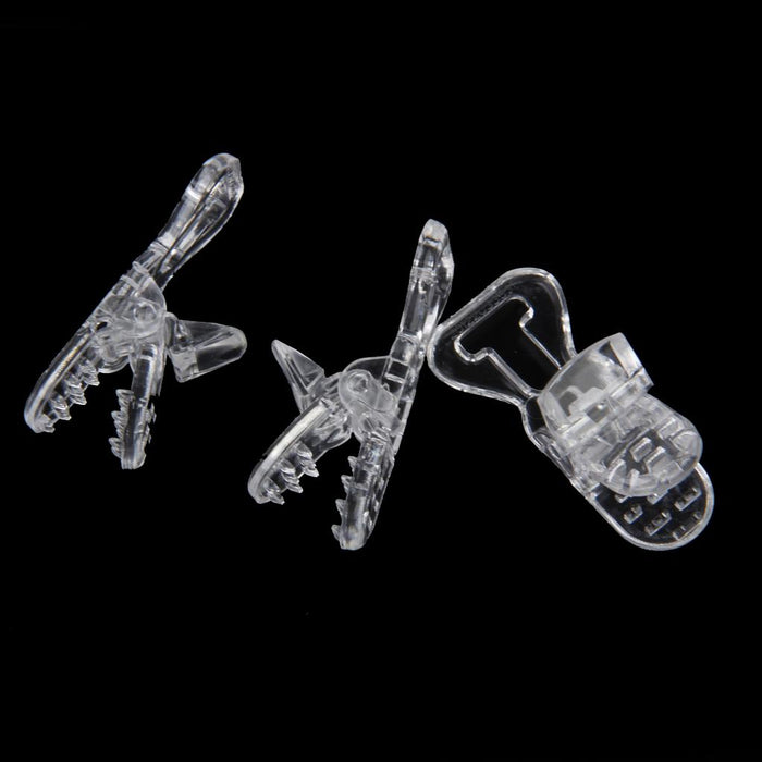 Universal ABS Clip-on Clamps Teeth Clip Nip for Cloth Toy File S 10PCS Clear